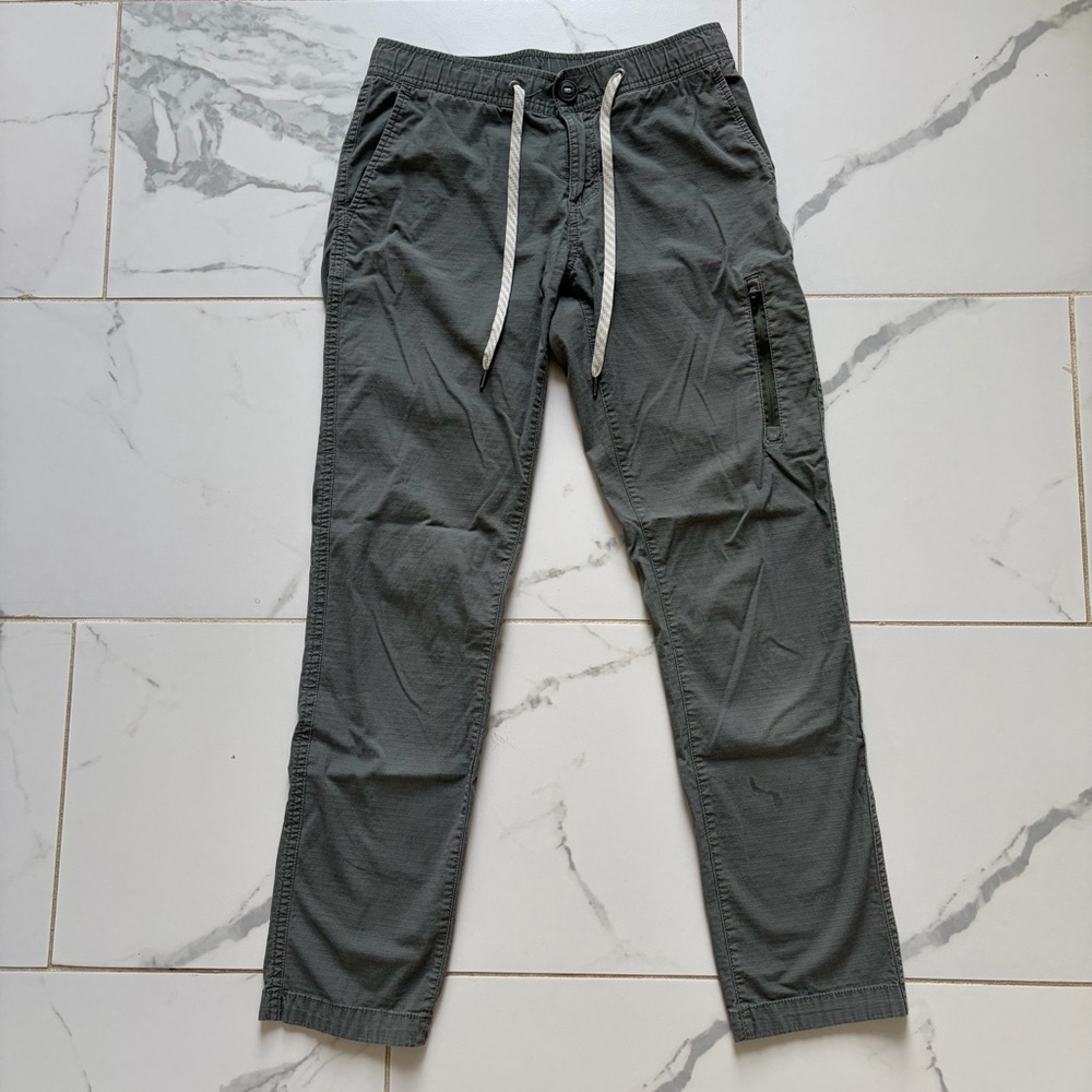 Vuori Ripstop Pants Women’s Size XS Grey Green Canvas Drawstring Tapered